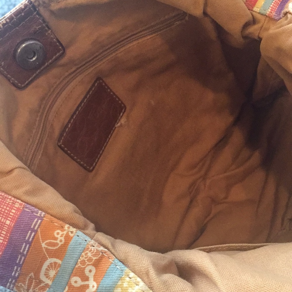 Fossil Canvas Multicolored Handbag - image 5